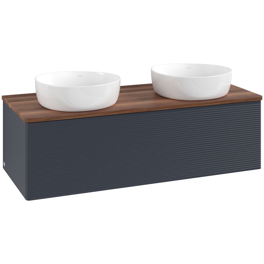 Wastafelonderkast Antao 1200x360x500mm Mid.Blue Matt Lacquer L35112HG
