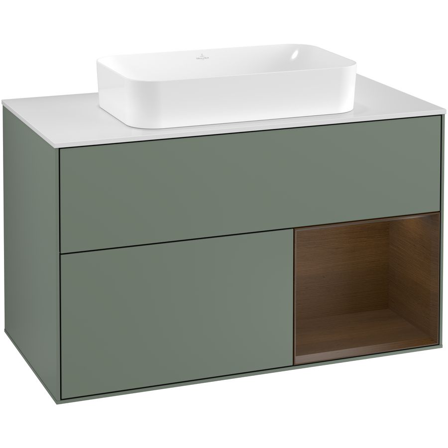Wastafelonderkast Finion 1000x603x501mm Olive Matt Lacquer G251GNGM