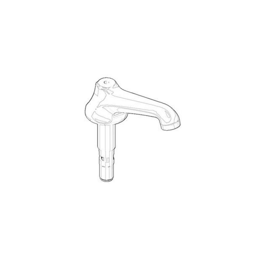 Uitloop voor wastafel staand 180,5x64x191,7mm chr