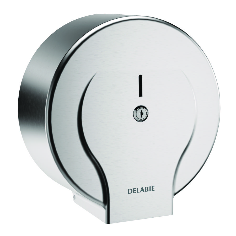 Toiletpapierverdeler rol 400m RVS 304 gepol. groot model