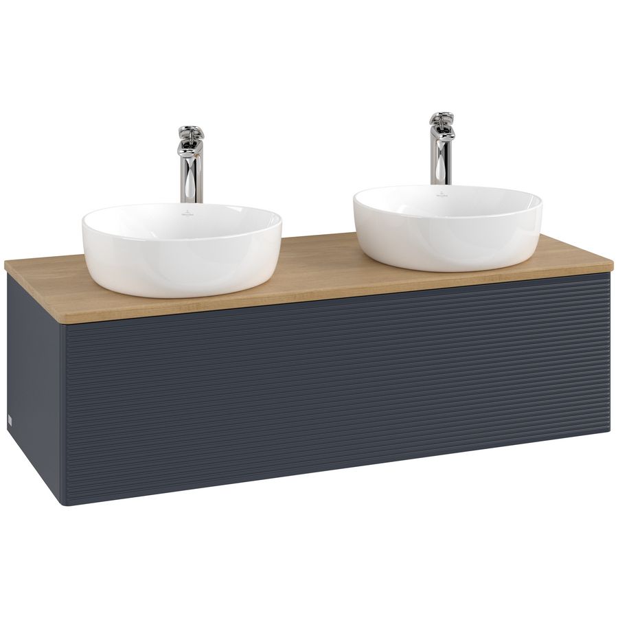 Wastafelonderkast Antao 1200x360x500mm Mid.Blue Matt Lacquer L35151HG