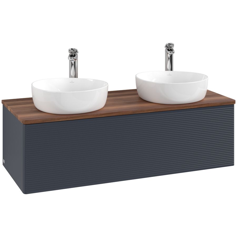Wastafelonderkast Antao 1200x360x500mm Mid.Blue Matt Lacquer L35152HG