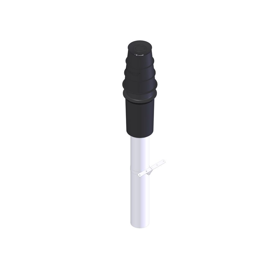 Dakdoorvoer Ø80/125 zwart d-p/g