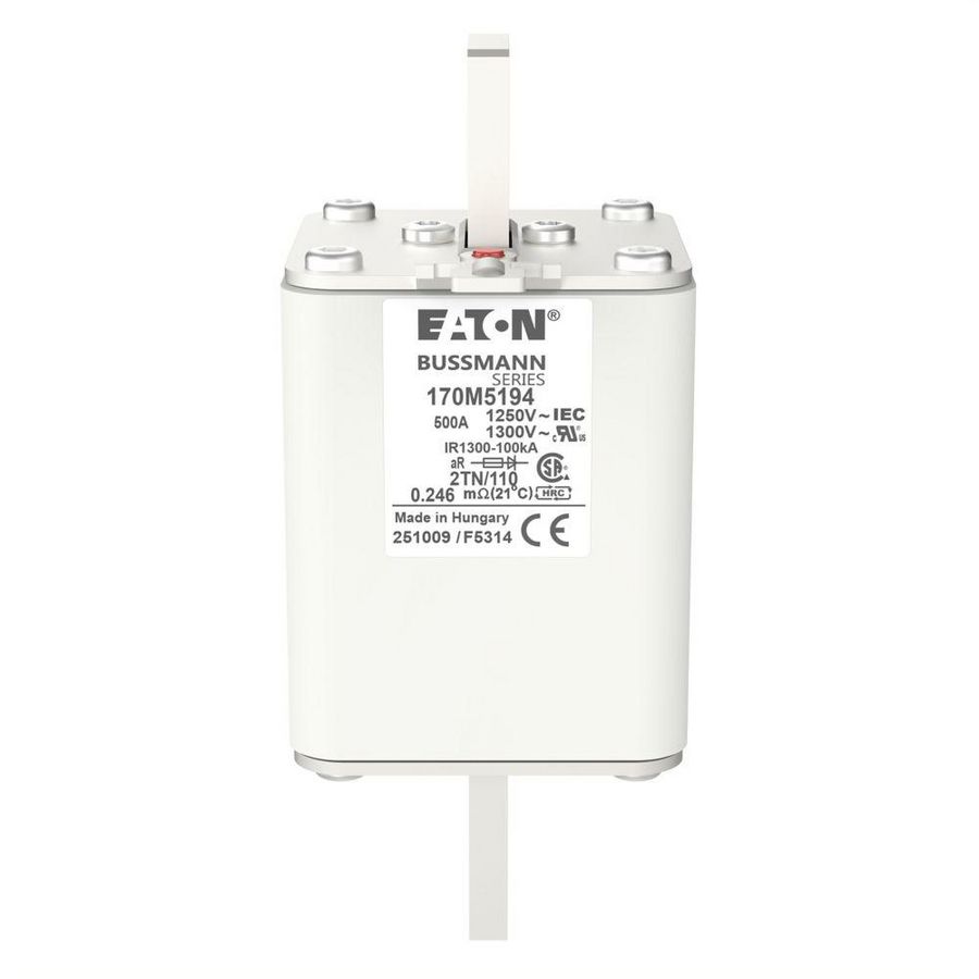 Zekering hoge snelheid 500A AC 1250V 100kA 2 61x75x1 VVE=3