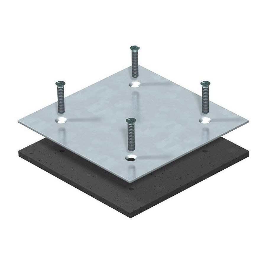 Blindplaat montageopening Telitank 100x100x3