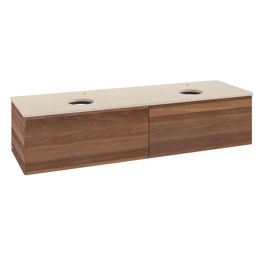 Wastafelonderkast Antao 1600x360x500mm Warm Walnut K39053HM