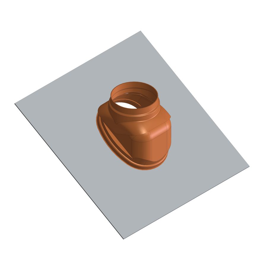 Dakpan univ. 25-45gr. Ø125 rood d-loodvrij