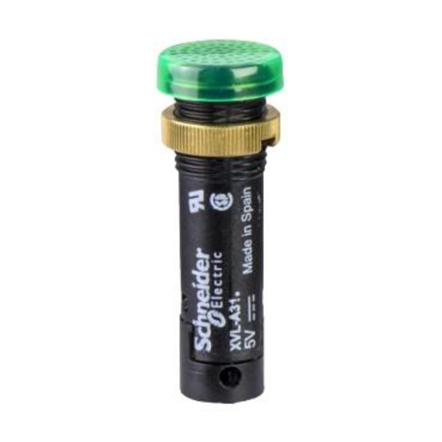 signaallamp Rond 12 IP40 groen ingebouwde LED- 24Vklemmen