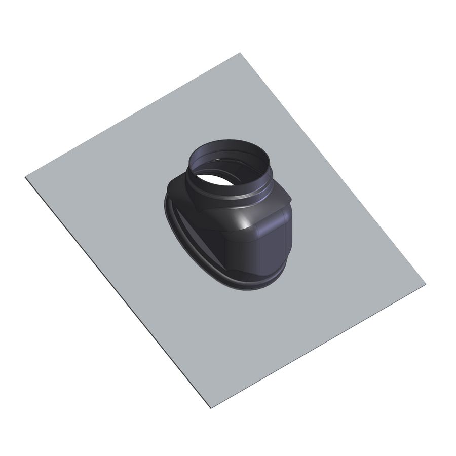 Dakpan univ. 25-45° Ø125 zwart d-loodvrij ATAG