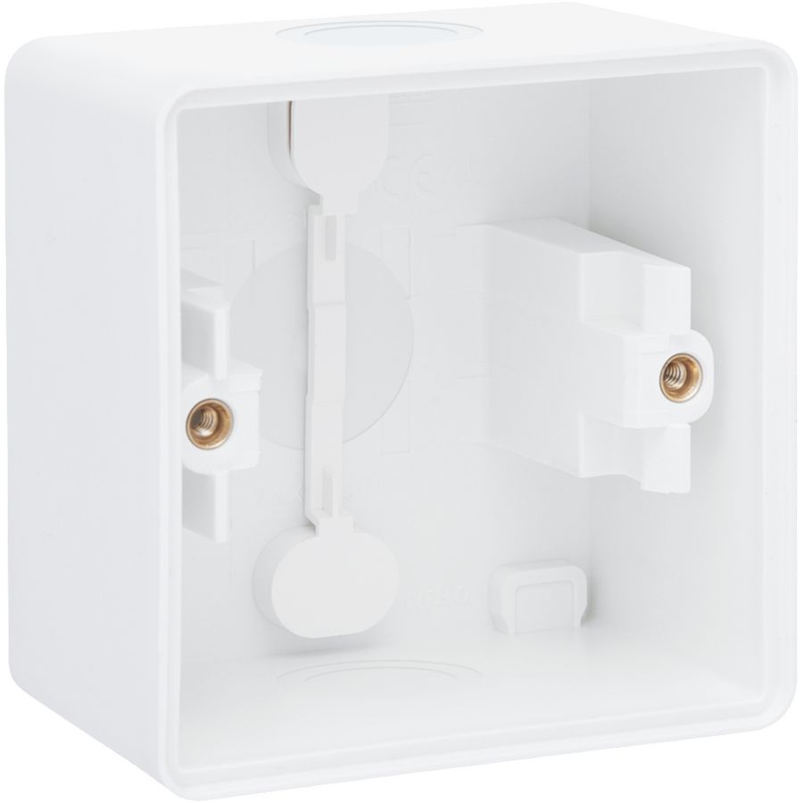 Spuitwaterdichte enkelv. opb.doos met soepele ingang wit