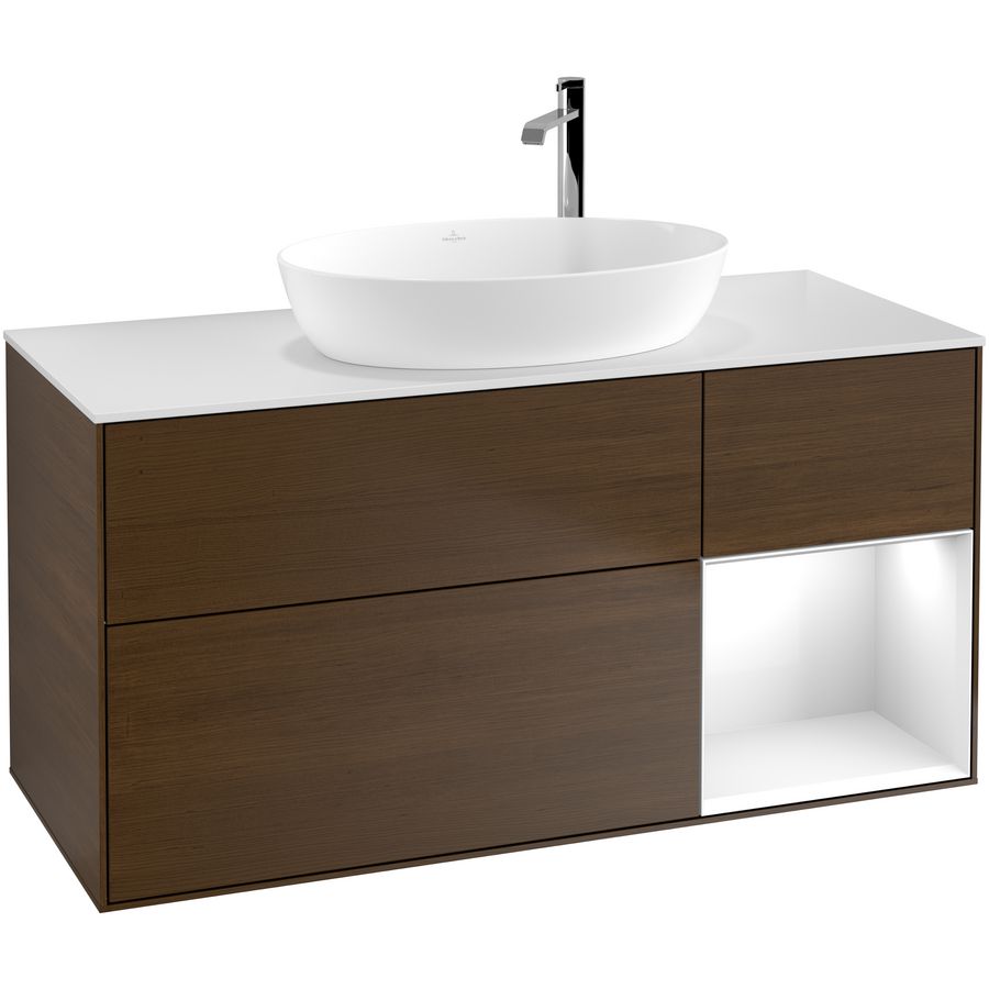 Wastafelonderkast Finion 1200x603x501mm W.Veneer F951GFGN
