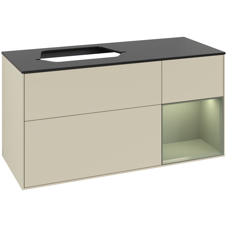 Wastafelonderkast Finion 1200x603x501mm S.Grey Matt Lacquer G402GMHJ