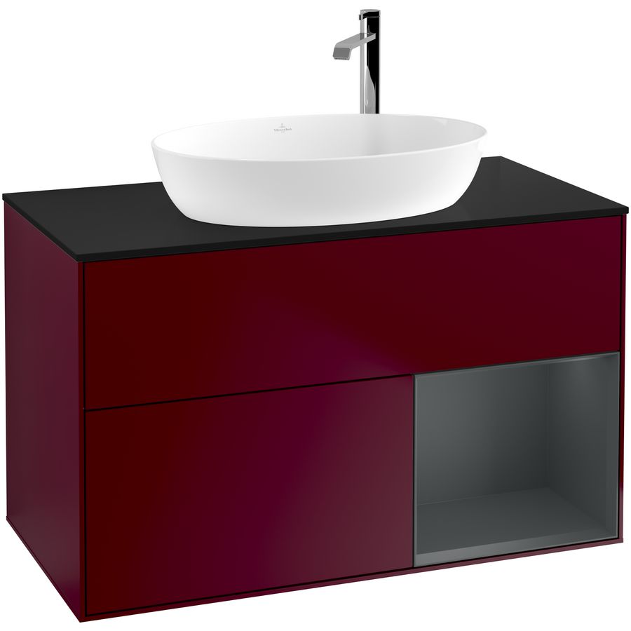 Wastafelonderkast Finion 1000x603x501mm Peony Matt Lacquer F902HGHB