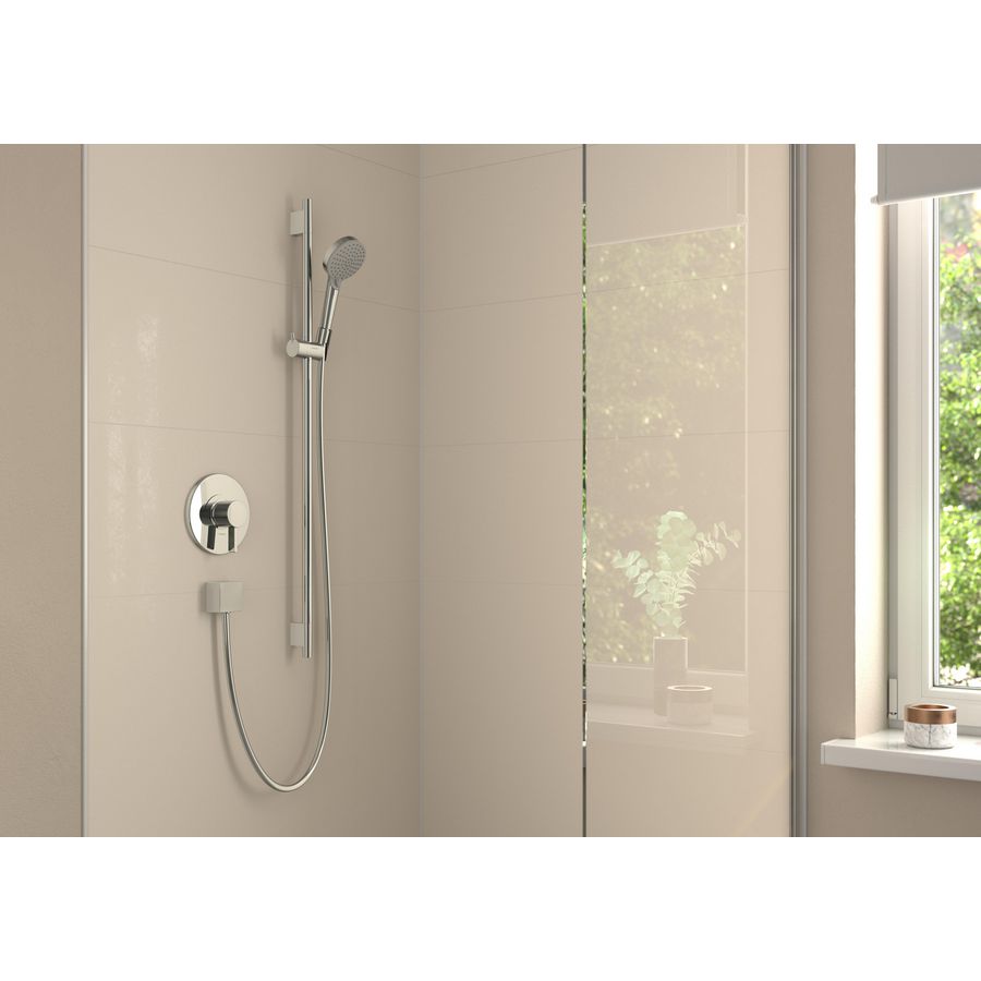 Raindance Unica S Puro glijstang L900mm chroom met Isiflexslang