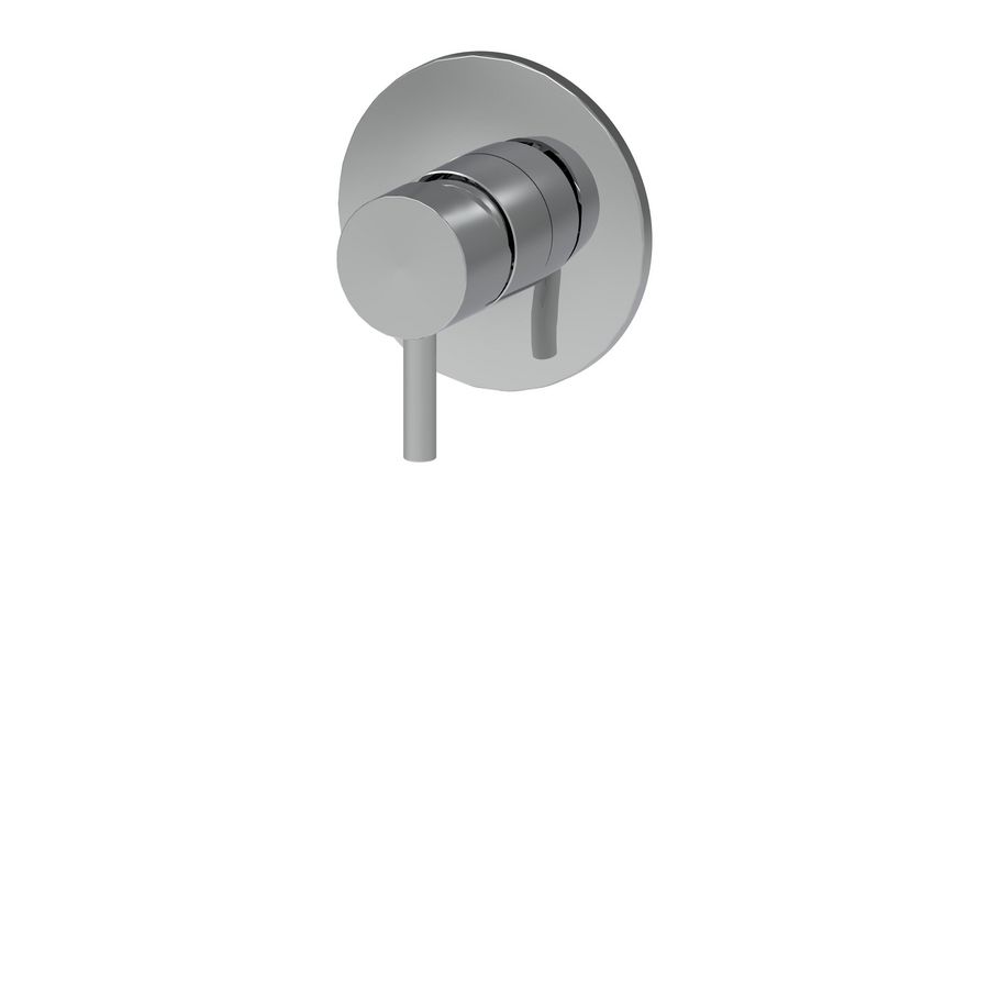 Inbouw LIGHT douchekraan 1-H ronde rozet 110mm 1 uitgang RVS-look