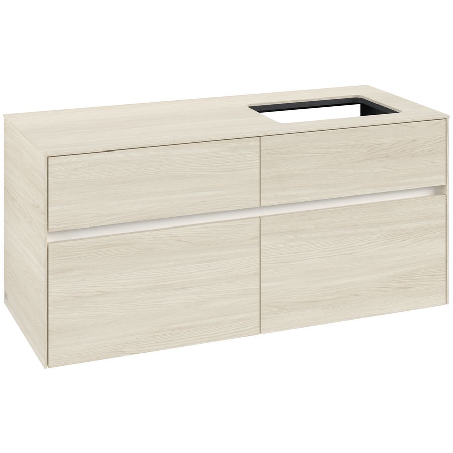 Wastafelonderkast Collaro 1200x548x500mm White Oak C11400AA