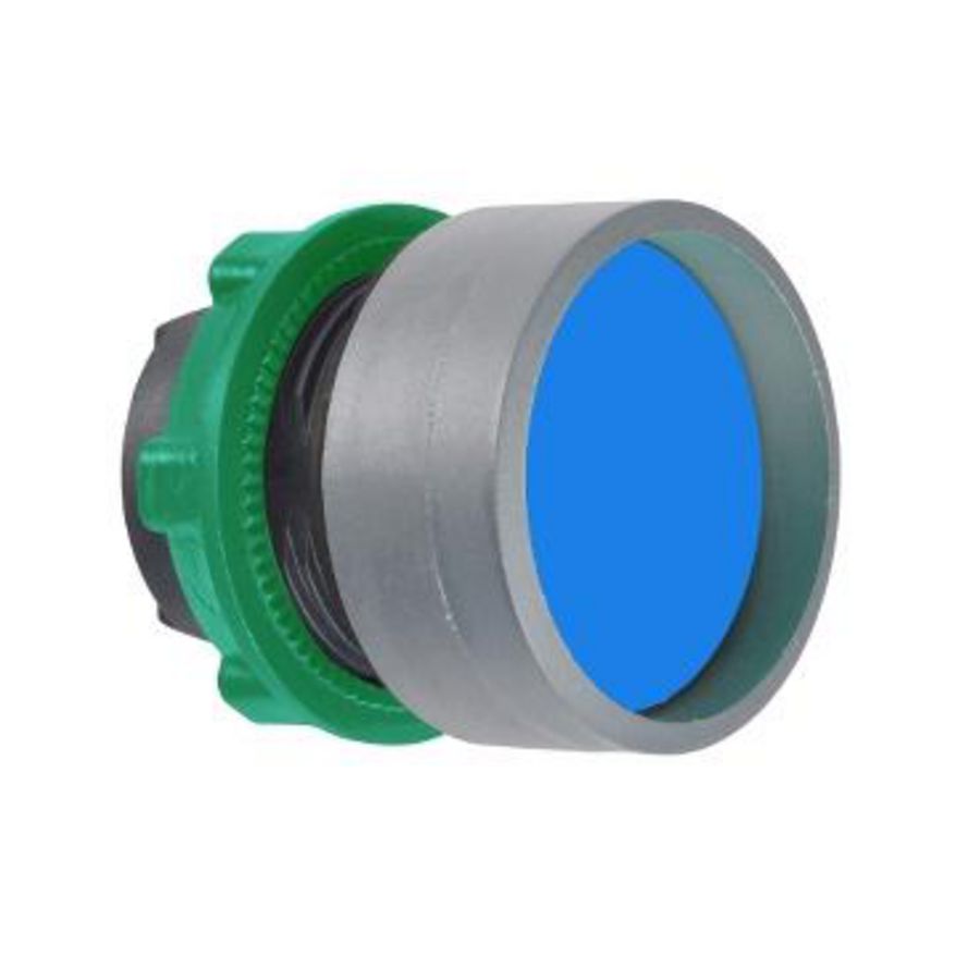 blue pushbutton head recessed colour plated grey
