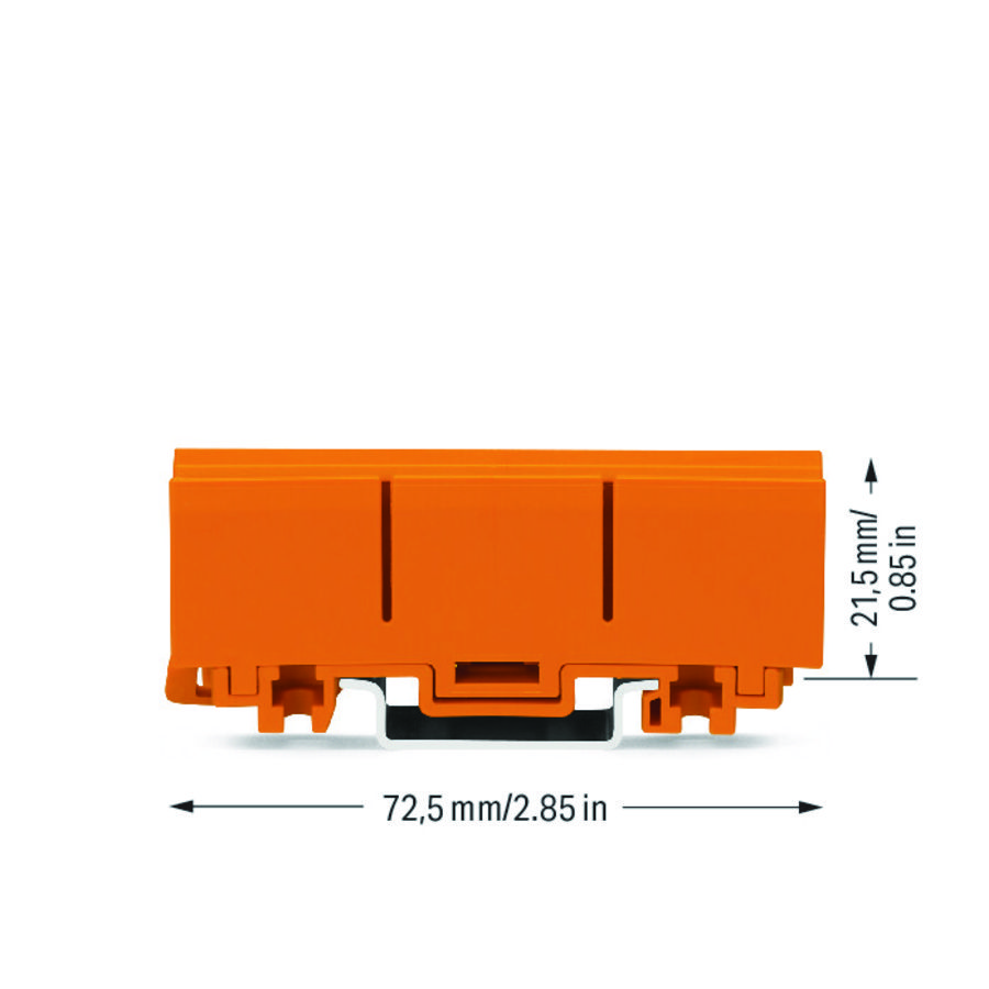 Bevestigingsadapter een + twee rijen oranje 2273-500 VVE=10