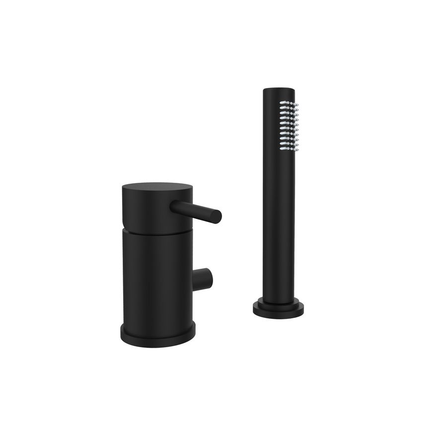 Badrandkraan LIGHT 2-gats (zonder baduitloop) met staafdouche chroom