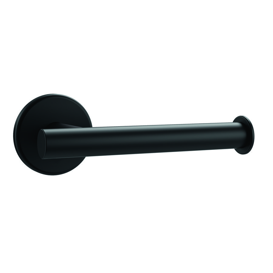 Toiletpapierhouder voor enkele rol in mat zwart RVS