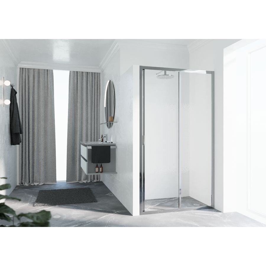 Schuifdeur LUN2P 1020-1080x1950mm chroom lunes 2.0 motief