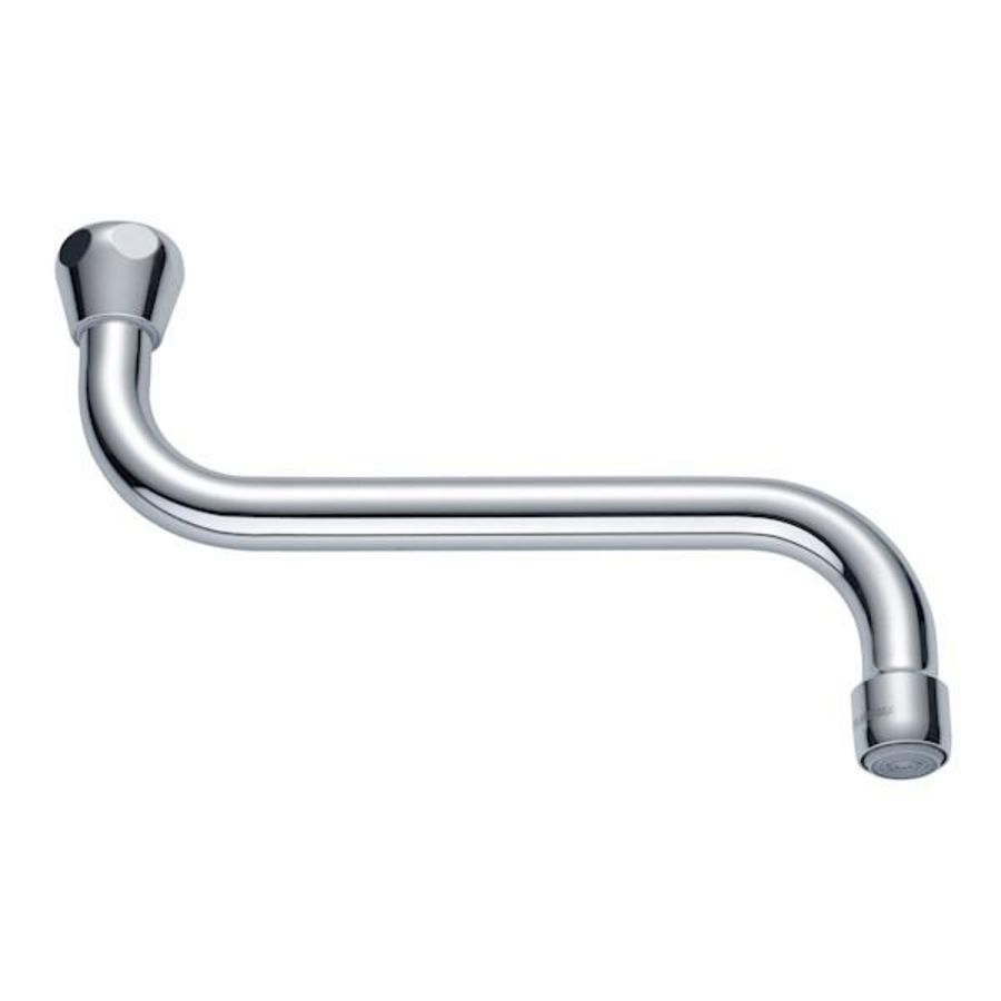 Kraanuitloop Cascade SLC S 1/2"chr. sprong 170mm