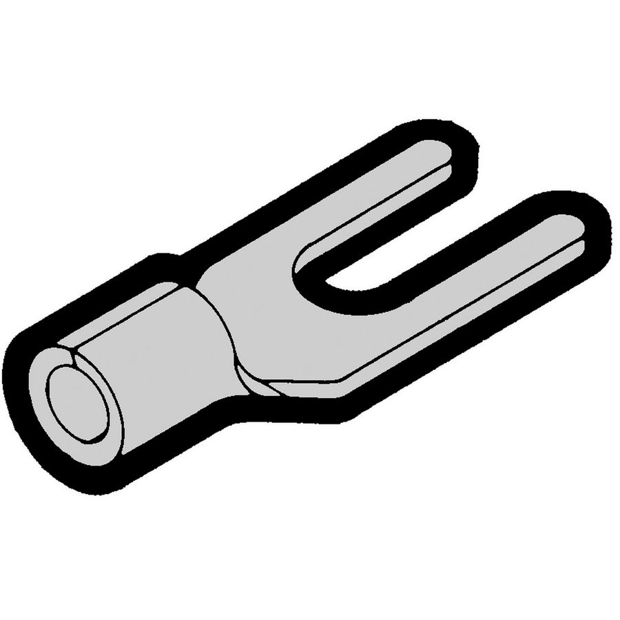 Kist a 100st. ongeisoleerde vorkkabelschoen 2,5mm² gat M3,5