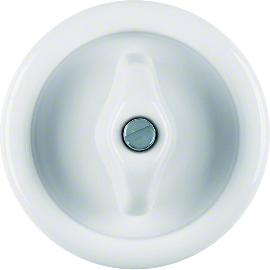 Centraalstuk+draaiknevel Serie 1930 Porzellan polarwit