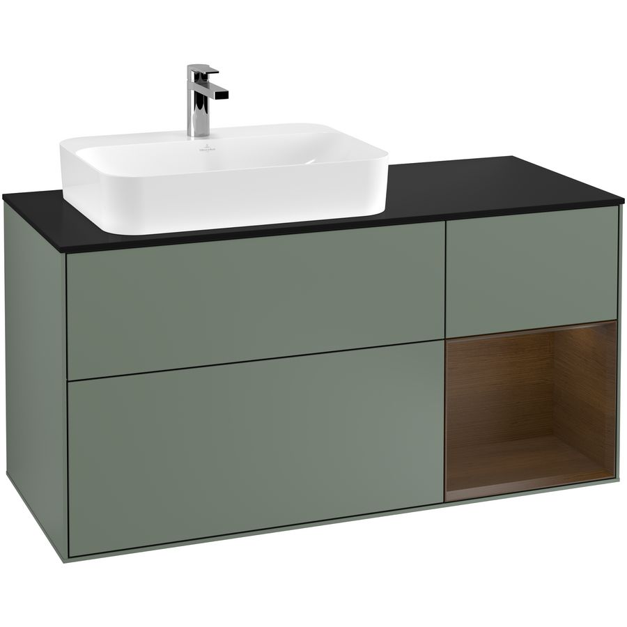 Wastafelonderkast Finion 1200x603x501mm Olive Matt Lacquer G402GNGM