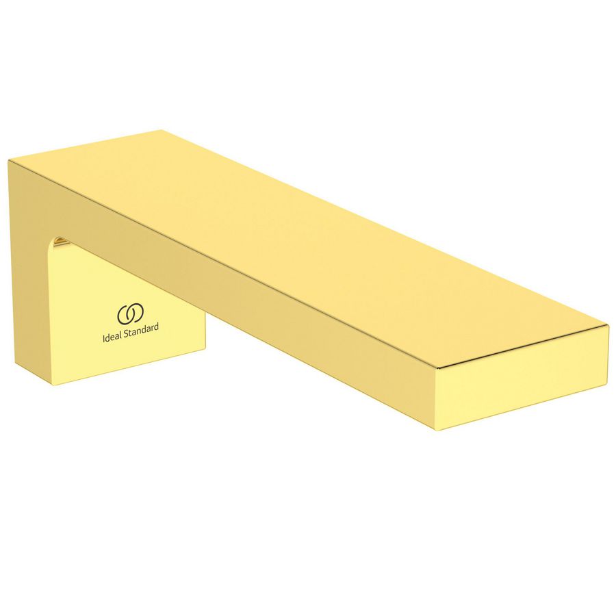 Wanduitloop 175mm brushed gold Extra