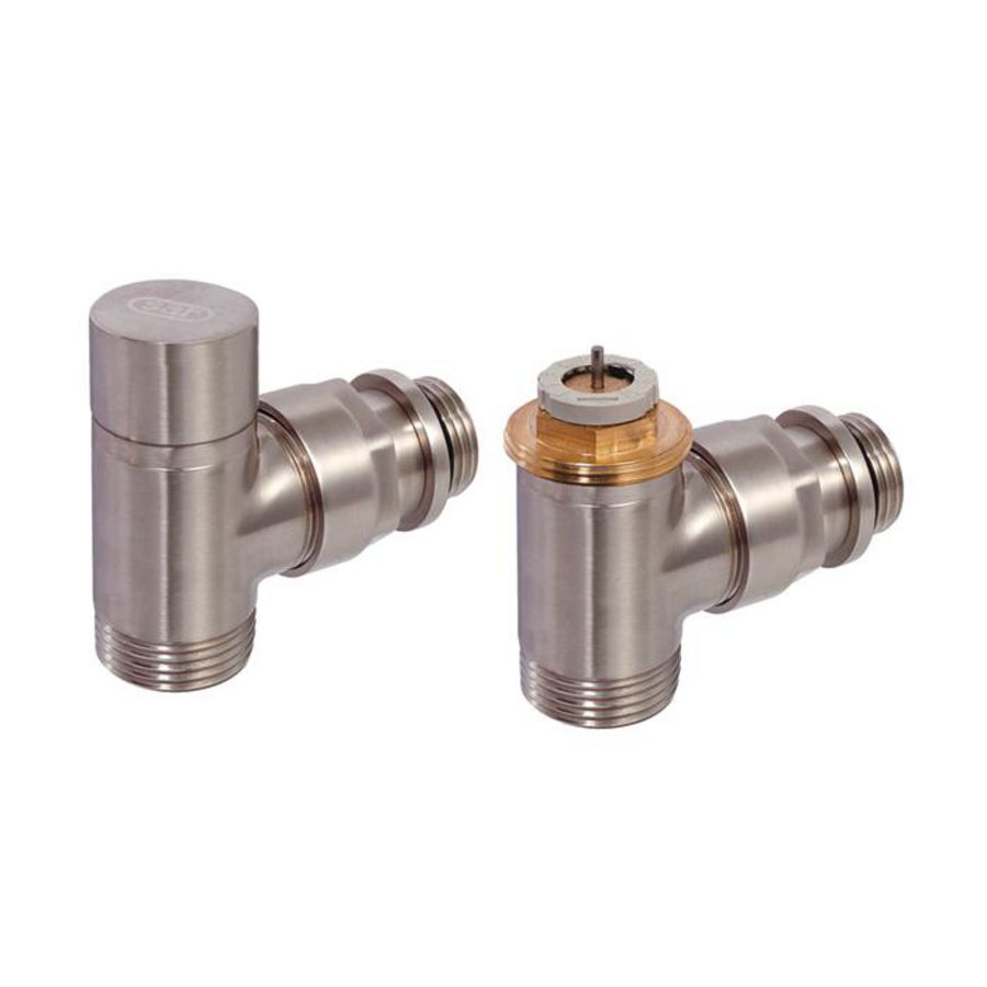 Afsluiter thermostatisch DESIGN haaks 1/2" RVS D3804S