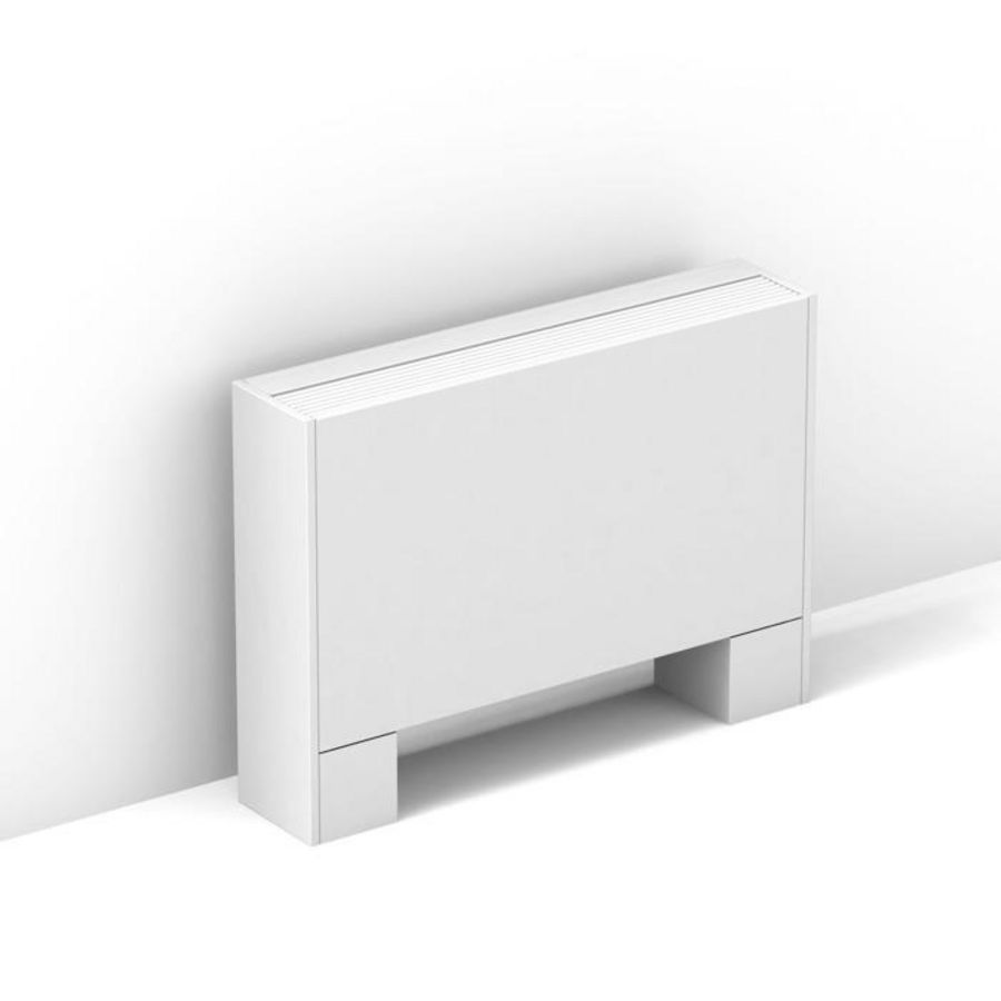 Ventilatorconvector BRIZA 22 vrijstaand H063 L130 T22 zandstraalgrijs 2-pijp links/rechts G2 geen sturing