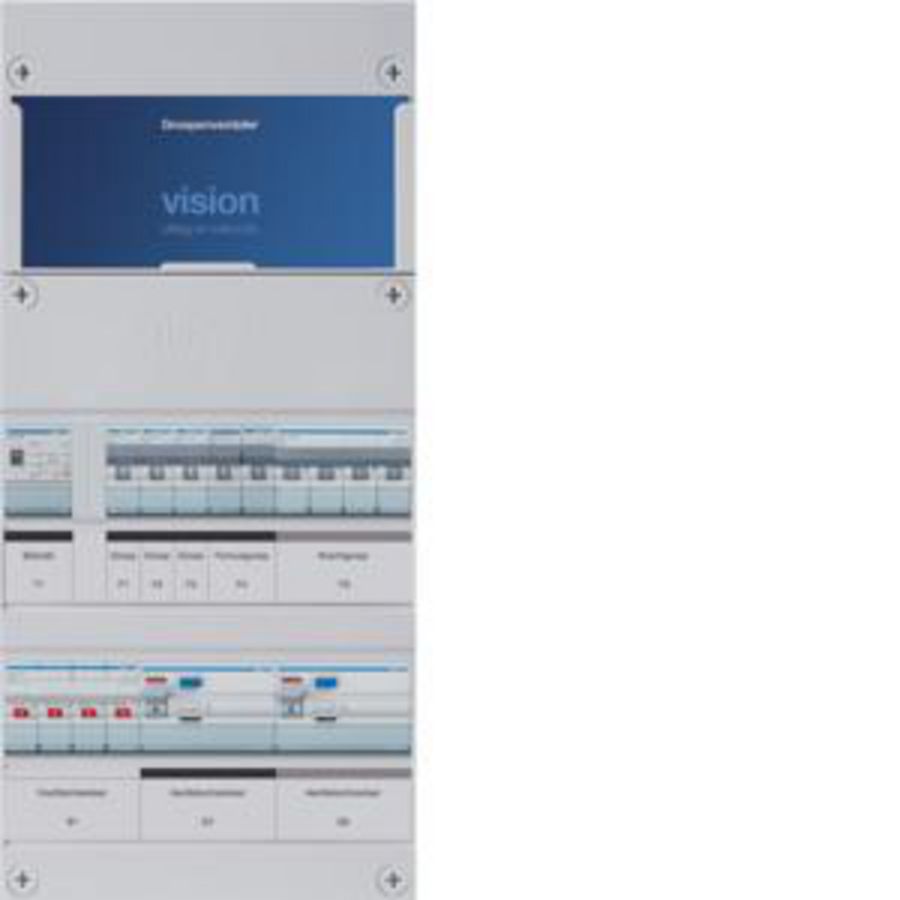 Groepenkast 3-groepenverdeler HS 2xALS 4P 30mA +F+K+T 3-fase