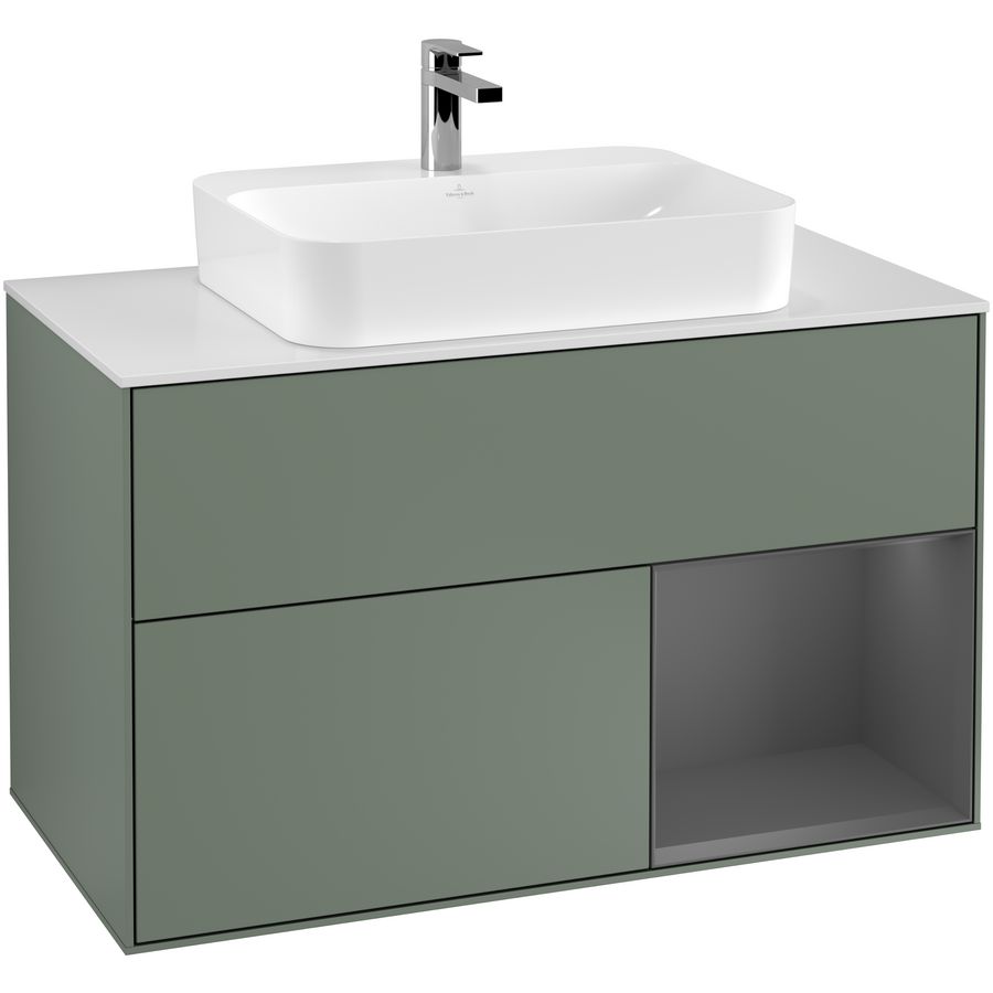 Wastafelonderkast Finion 1000x603x501mm Olive Matt Lacquer G371GKGM