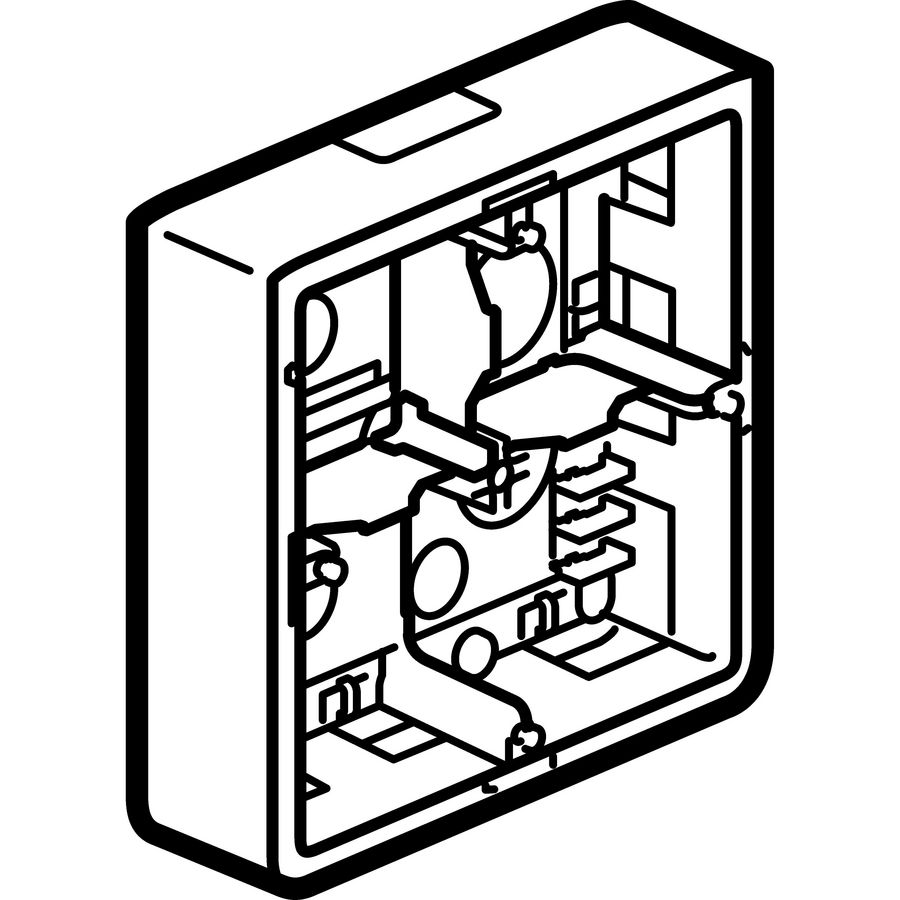 Opbouwbehuizing 50mm 2x5 modulen Mosaic
