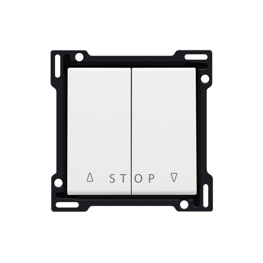 Afwerkingsset 2-voudige rolluikdrukknop elek.sturing white c