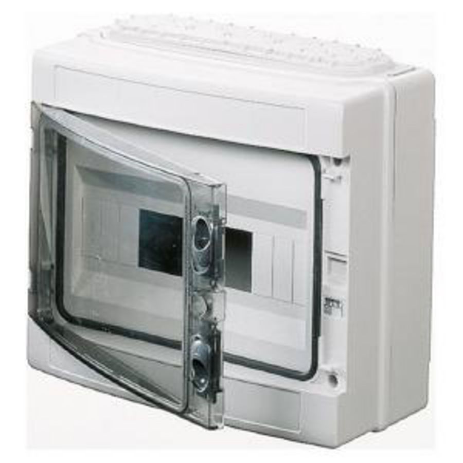 VERDEELKAST DUITSE STANDAARD 12 MODULE IP65 VOORZIEN KLEMM