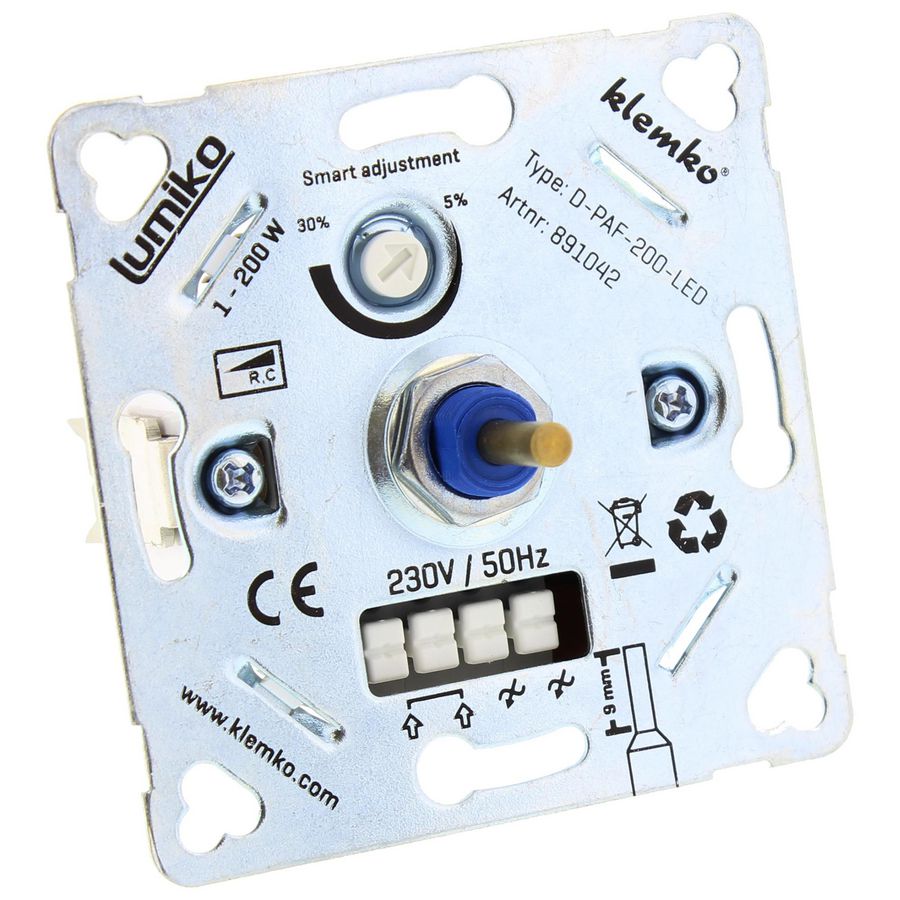 Universele leddimmer faseafsnijding tussen 1-200W