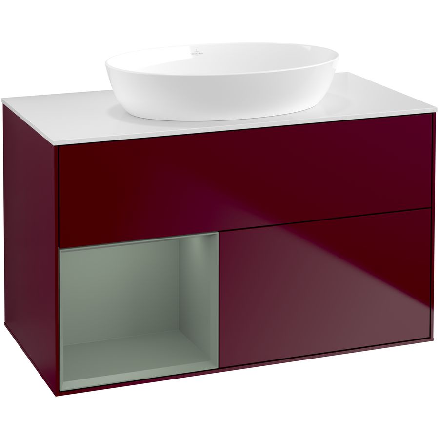 Wastafelonderkast Finion 1000x603x501mm Peony Matt Lacquer FA11GMHB