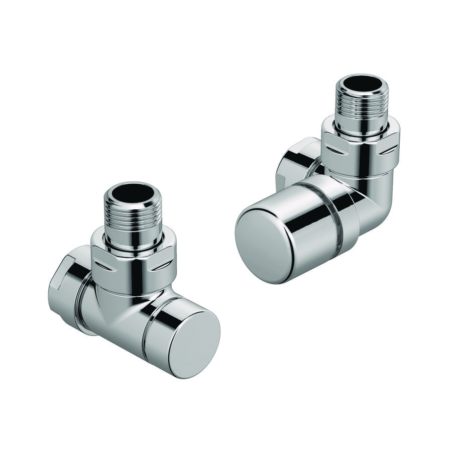 Kranenset type G set deco radiatorkraan rechts verchroomd