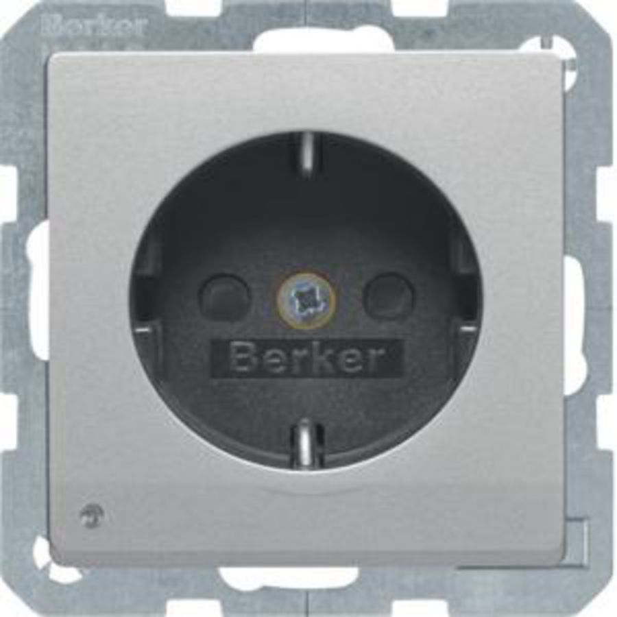 Wandcontactdoos RA led-orient. berker Q.1/Q.3/Q.7 alulook