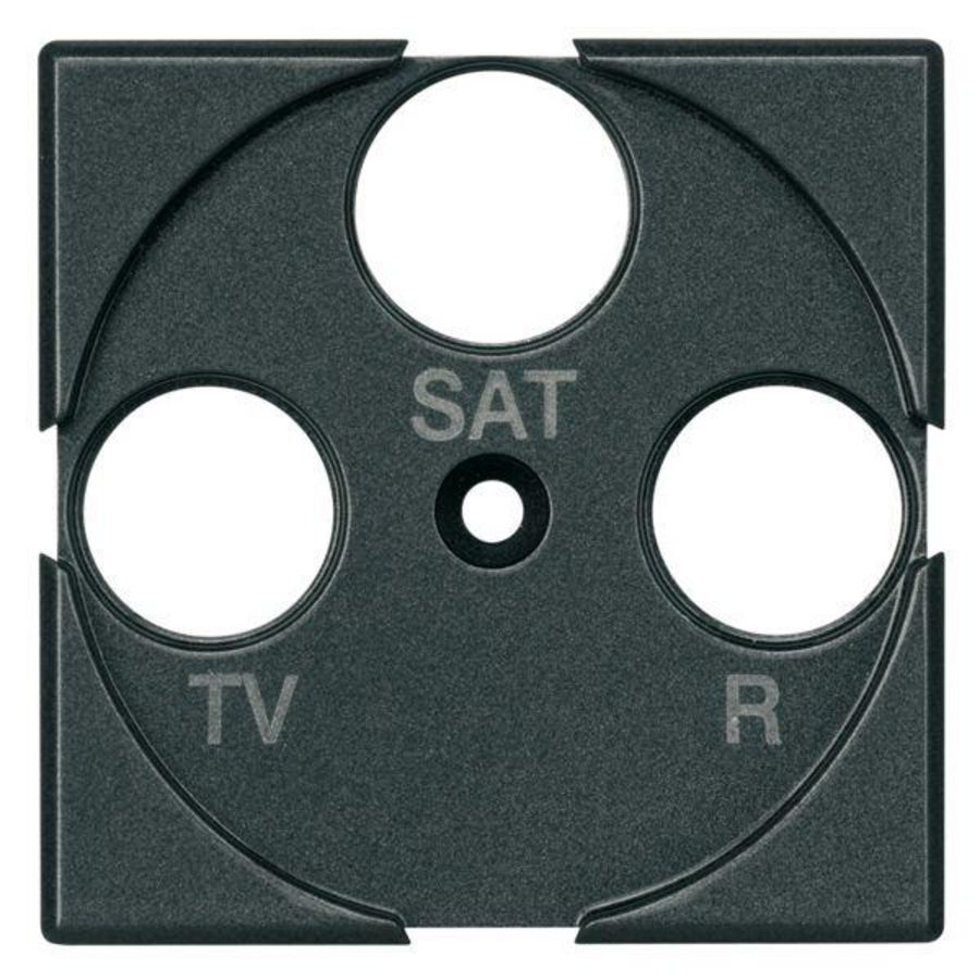Afdekplaat R-TV-Sat 2 modulen Axolute Antraciet