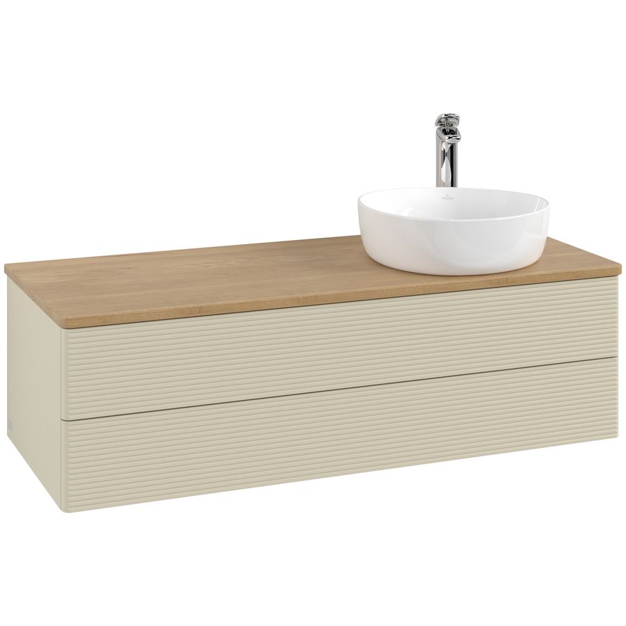 Wastafelonderkast Antao 1200x360x500mm S.Grey Matt Lacquer K23151HJ
