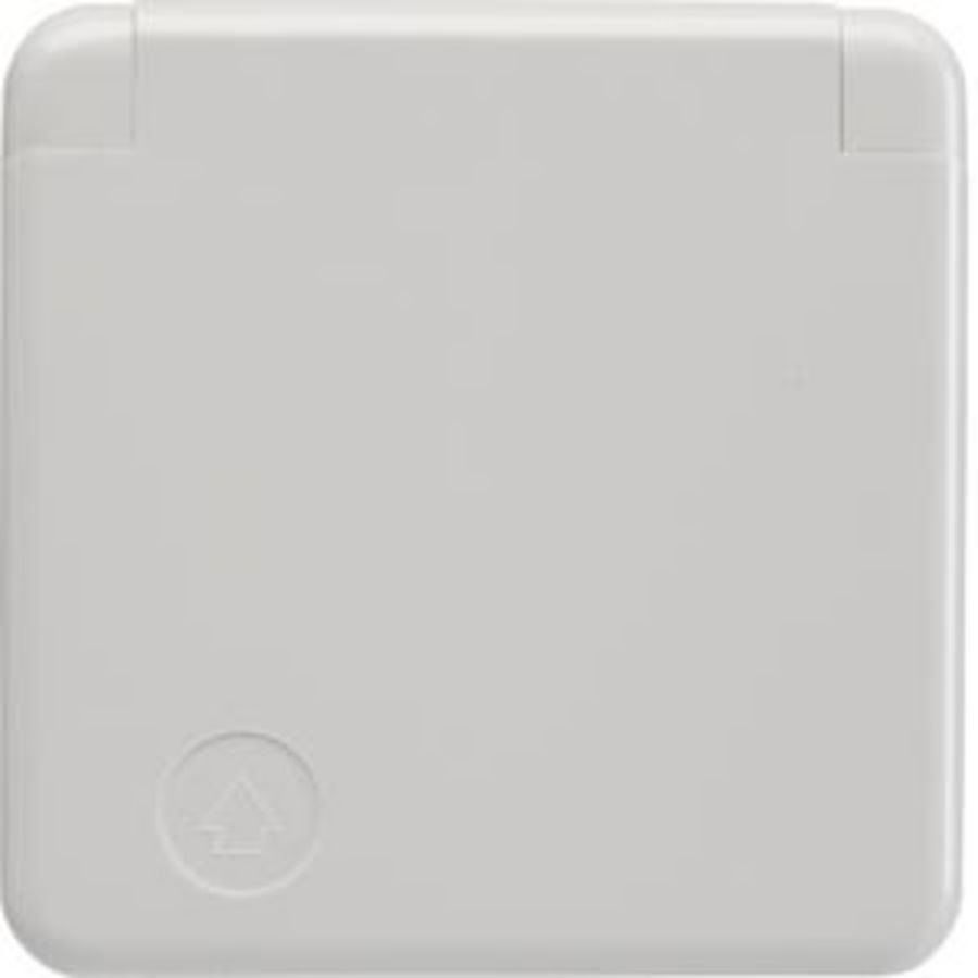 Wandcontactdoos RA klapd. en volle afdekplaat IP44 inbouw