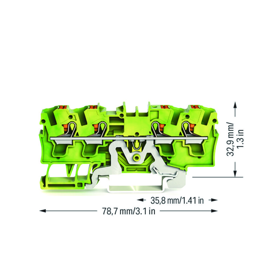 4-draads aardklem Met drukknop 4mm² VVE=50