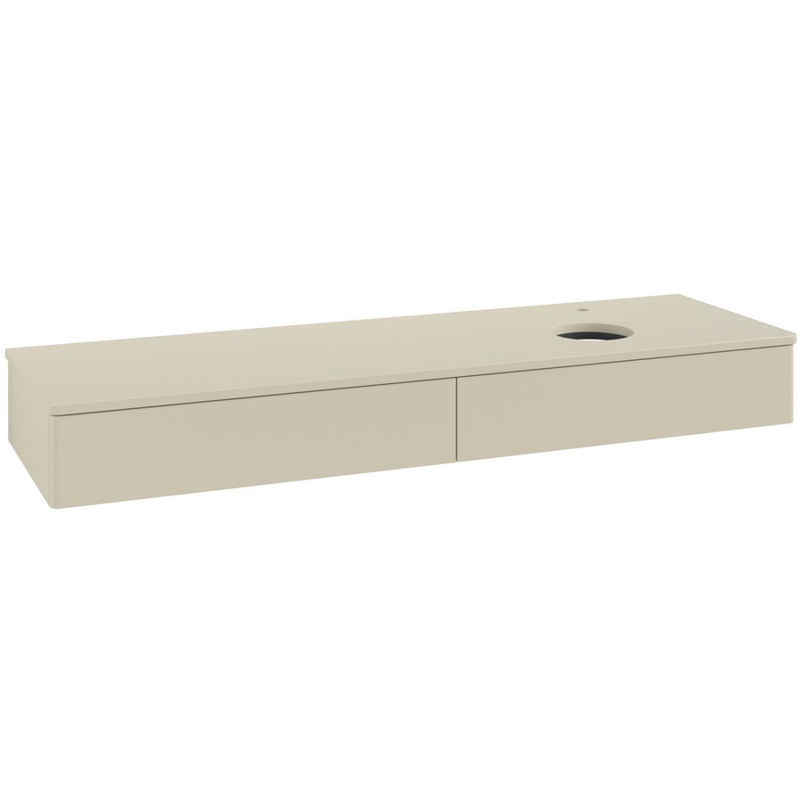 Wastafelonderkast Antao 1600x190x500mm S.Grey Matt Lacquer L16050HJ