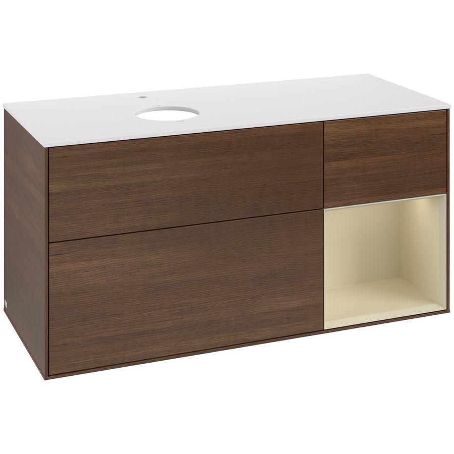 Wastafelonderkast Finion 1200x603x501mm W.Veneer F811HJGN