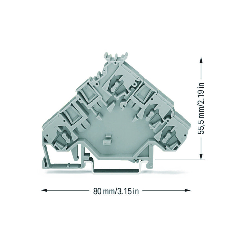 Blinde behuizing qua contour gelijk 3-draads 280-559 VVE=50
