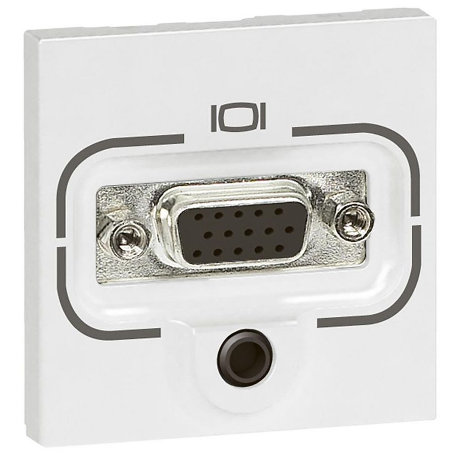 Connector HD15 female + Jack 3.5 2 modulen Mosaic