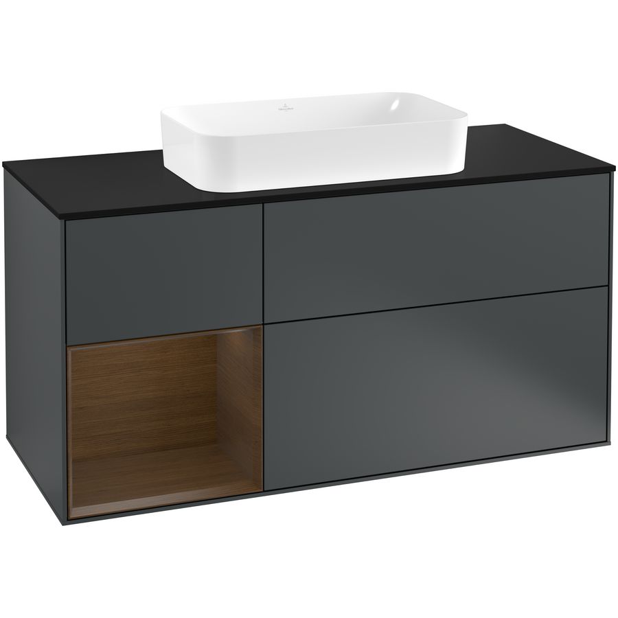 Wastafelonderkast Finion 1200x603x501mm Mid.Blue Matt Lacquer G292GNHG